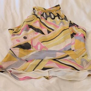 Colorful Abstract Halter Top